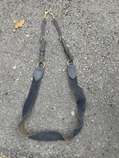 Dark brown English leather hunting racing breastplate brass fixings breast girth