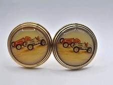 Pair Of Vintage Old Race Car