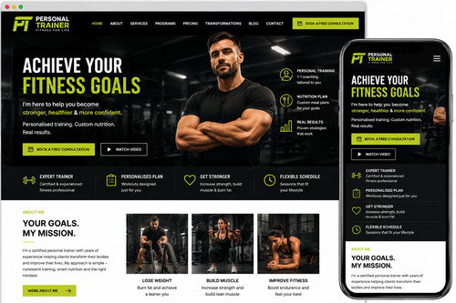 Personal trainer html website - personal,