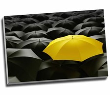 Large Yellow Umbrella Canvas Print Wall Art 30x20" A1