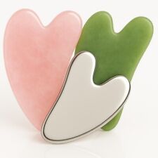 Jade Gua Sha Stone Board Face Massager Tool Natural Facial Scraper for All Skin
