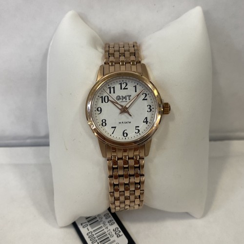 Ladies rose gold plated watch - ladies,