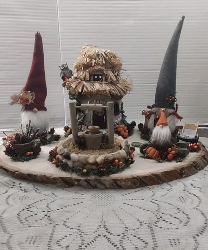Fall gnome centerpiece wood - fall,