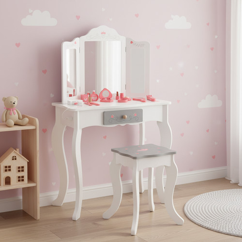 Kids dressing table - table, stool