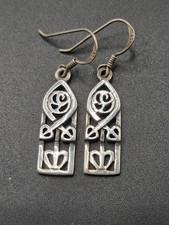 Charles Rennie Mackintosh Sterling Silver Drop Earrings