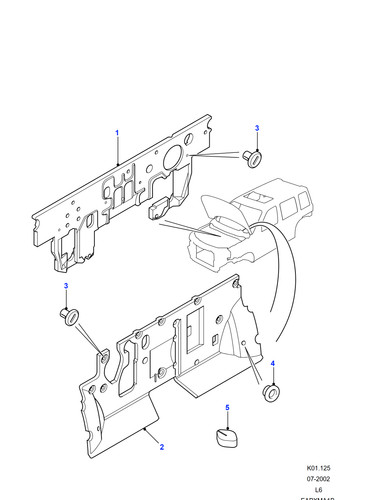 Land rover pad insulation - pad,