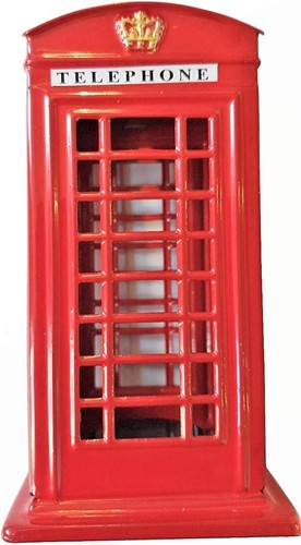 Red telephone box money - red,