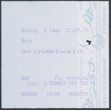 SWITZERLAND Cable car ticket