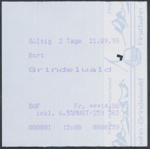 Switzerland cable car - cable, ticket