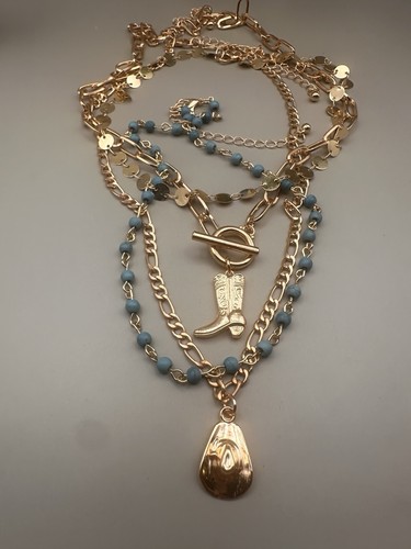 Boho layered necklace - boho,