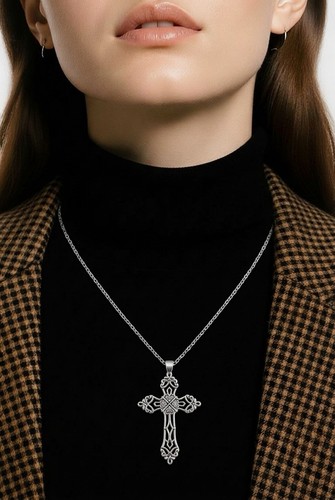 Vintage silver gothic - gothic, cross