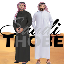 Mens SAUDI Thobe Jubba Formal