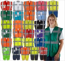 Yoko Multi Functional Executive Hi-vis Waistcoat Safety Work Zipped Hi Viz Vest