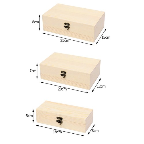 Lockable pine wood box - lockable,
