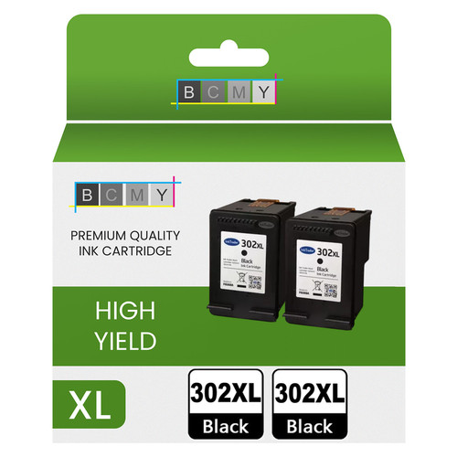 Refilled 302xl black ink x2 - refilled,