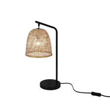 Table Lamp Black Natural Wood
