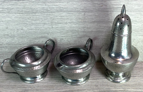 Pewter sugar sifter - sugar, by