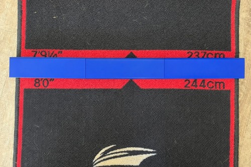 Raised darts oche toe line - toe,