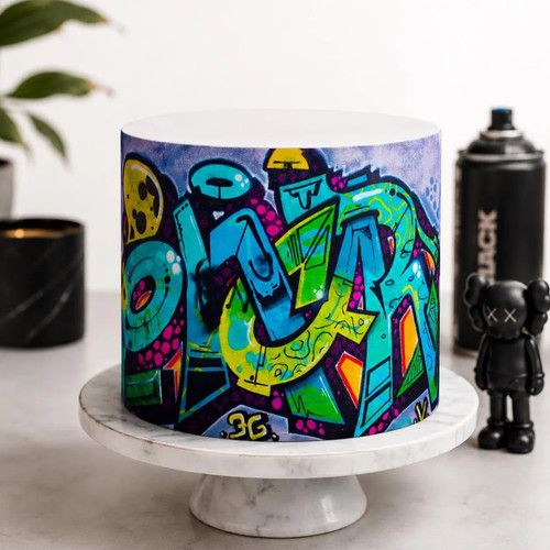 Graffiti edible cake - graffiti, wrap