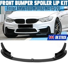 FOR BMW M3 M4 F80 F82 F83 M PERFORMANCE FRONT SPLITTER LIP KIT GLOSS BLACK 15-20