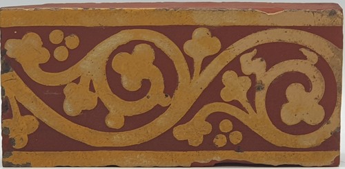 Victorian red encaustic border - red,