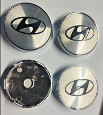 Hyundai Chrome Alloy Wheel Hub Centre Cap Set Center Caps 60mm Set OF 4