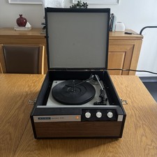 c. 1970’s Alba 536 Record Player Turntable Cheney Vinyl Carry Cased Stylus Amp