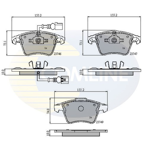 Brake pads set for - pads, vw