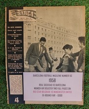 Red Star Belgrade V Manchester United Articles On Barcelona Magazine 1958.. Rare