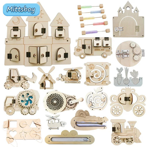 Montessori busy board diy - busy, wood