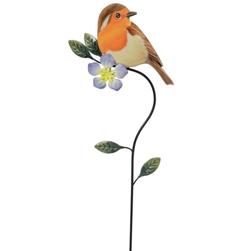 Metal bird pot - stake, garden