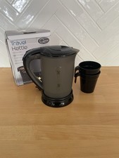 Quest Black Travel Kettle with 2 Cups | Portable & Lightweight | Minor Crack!