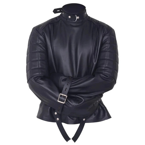 Real leather straight - straight, jacket