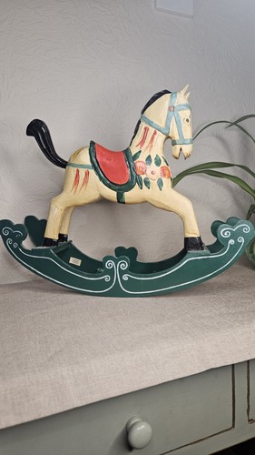 Vintage wooden carved rocking - wooden,