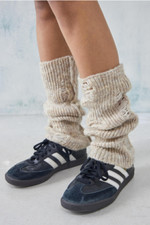 Urban Outfitters Leg Warmers Beige Marl Distressed Knit ? NEW