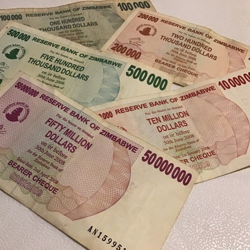 Lot zimbabwe banknotes - 5, x