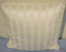 Extra Large Square Cushion Cover 30" x 30" Striped Design Cream Jacquard  