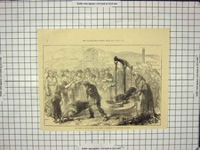 Original old antique print - antique,