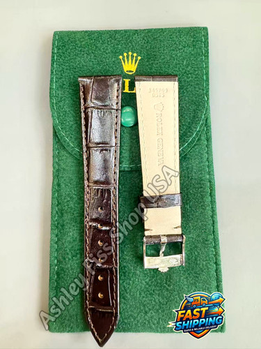 Rolex genuine brown leather - genuine,
