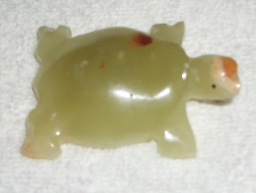 Green onyx turtle hand - turtle,