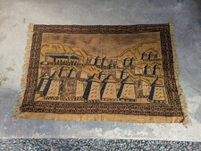 African Batik Large Wall Hanging Cloth / Tablecloth Vintage Hand Painted Textile