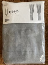 Ikea LENDA Grey Long Curtains