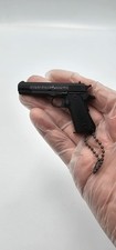 (Black) Mini Gun Keyring M1911 Keychain Model Moving Slide 1:3