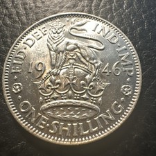 1946 silver  one shilling