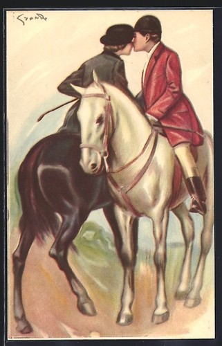 Artist postcard signed - artist's,