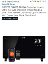 DONYER POWER 2000W Convector Heater A, Ultra-thin Wall-mounted or Freestanding 