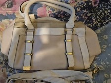 Peacocks Women's Cream and Beige Crossbody Medium to Large Bag with Strap 
