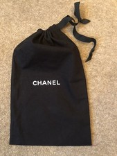 CHANEL Black Cotton Dust Bag For Shoes Measures 31x19cm