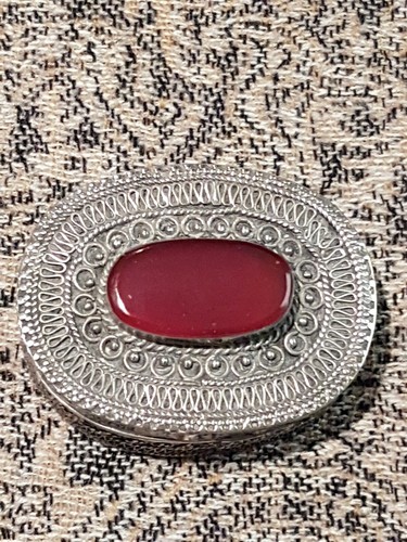 Silver and agate - , box