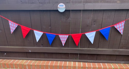 Handmade cotton fabric bunting - cotton,
